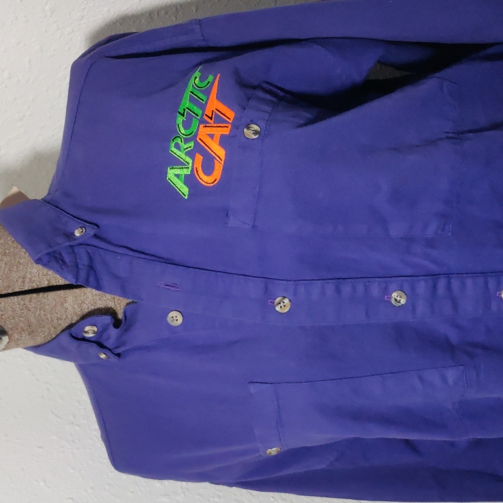 Vtg. Nwt arctic cat button up small